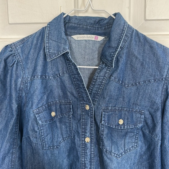 Given Kale Women’s Denim Dress size small - Picture 2 of 5